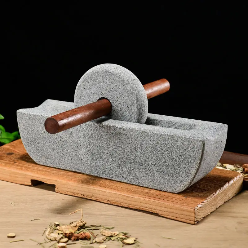 Mortar Pestle Granite - Stone Mill Dynasty مطحنة شاي حجرية
