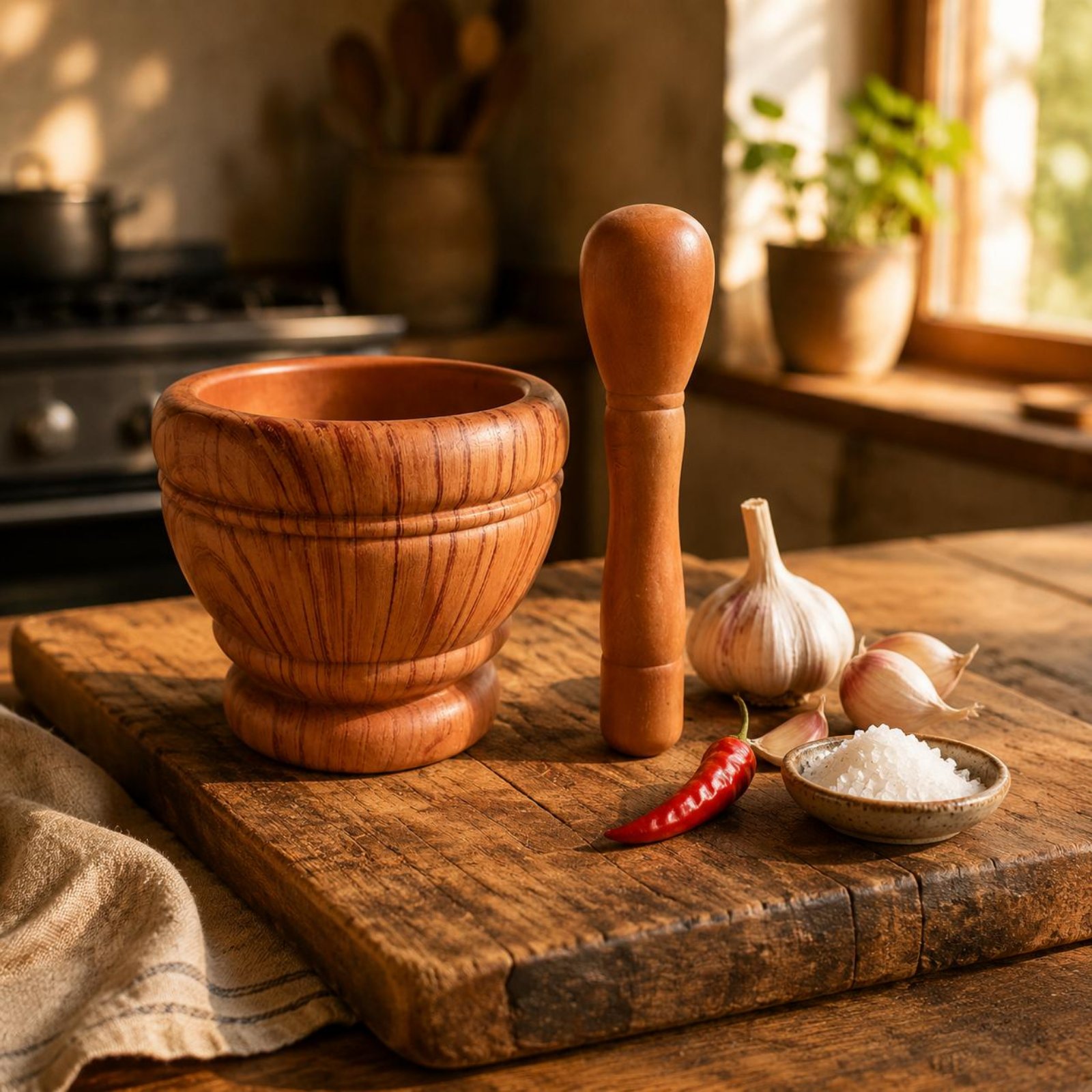 مدقة وهاون ثوم سهل التنظيف، وع - مراجعة Mortar Pestle Granite وسعره